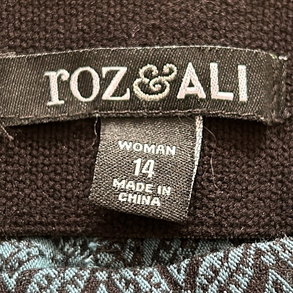 Roz & Ali Mandala Design Pants Size 14 - Picture 4 of 6